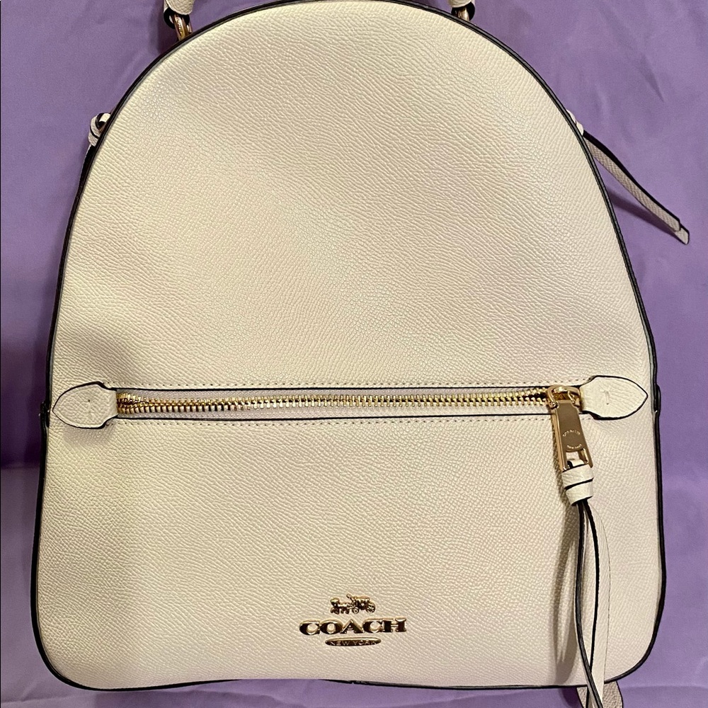 Coach Medium Signature Coated Canvas Leather Block Jordyn Backpack Bag